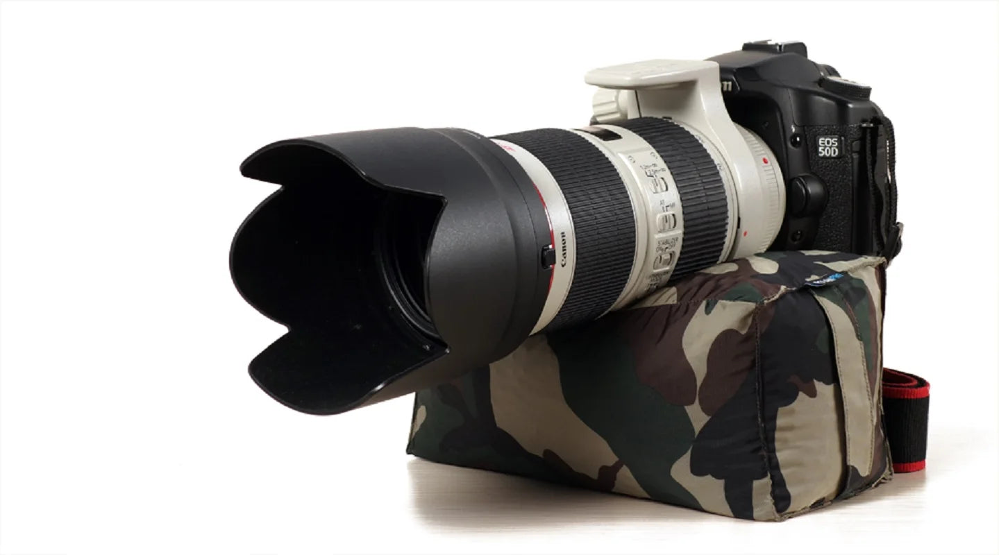 ROLANPRO Mini Light Weight Bean Bag for Photography Camouflage Bag Macro Bean Bag for Outdoor Photography