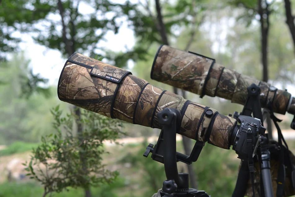 ROLANPRO Lens Cover for Nikon AF-S 500mm f/4G ED VR (I and II) Nylon Camouflage Lens Clothing Rain Cover Lens Sleeve Guns Case