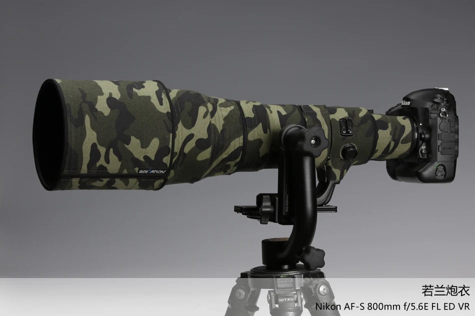 ROLANPRO Waterproof Lens Camouflage Coat for Nikkor Nikon AF-S 800mm f/5.6E FL ED VR lens Cover Protective Sleeve Guns Case