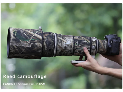 CHASING BIRDS camouflage lens coat for CANON EF 500mm L IS USM waterproof and rainproof elasticity lens protective cover Reed China Mainland