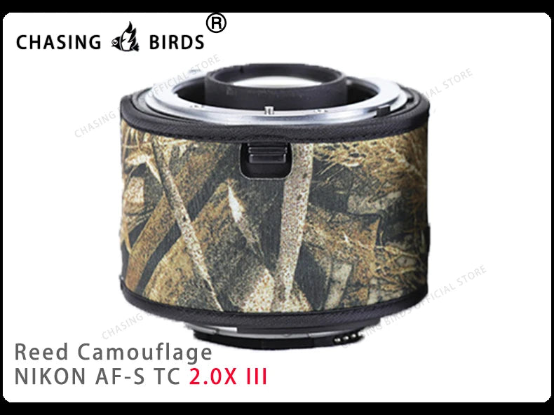 Chasing birds camouflage lens coat for NIKON AF-S teleconverter 1.4X 2.0X 1.7X waterproof and rainproof lens protective cover Reed 2.0X III China Mainland