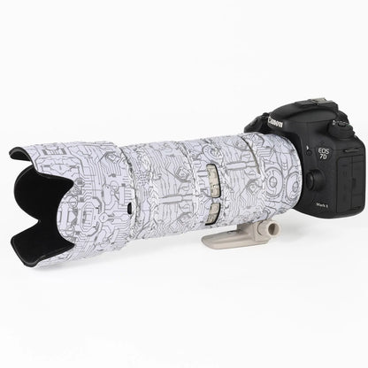 CHASING BIRDS camouflage lens coat for CANON EF 70 200 mm F2.8 L IS II or III USM waterproof and rainproof lens protective cover Electric White China Mainland