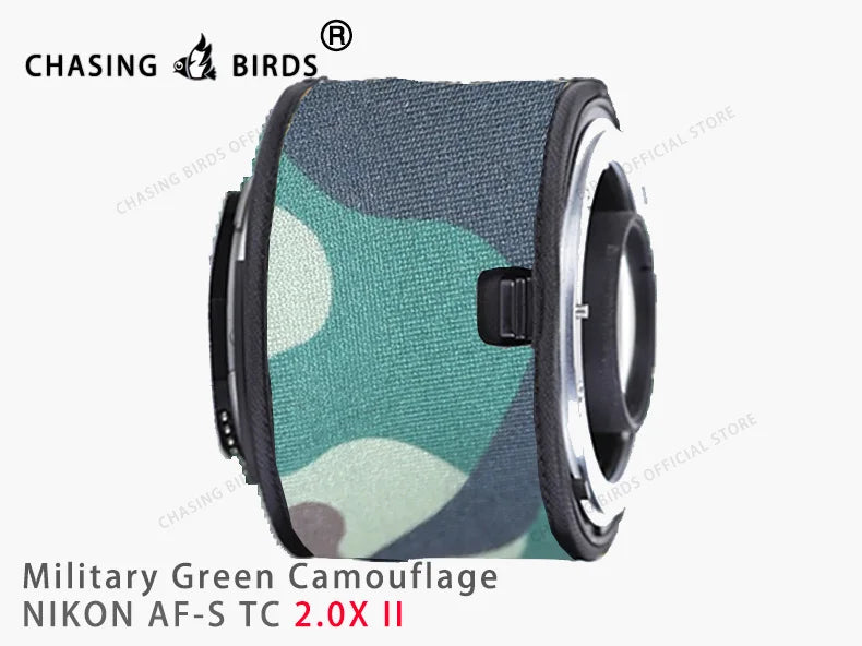Chasing birds camouflage lens coat for NIKON AF-S teleconverter 1.4X 2.0X 1.7X waterproof and rainproof lens protective cover Military 2.0X II China Mainland