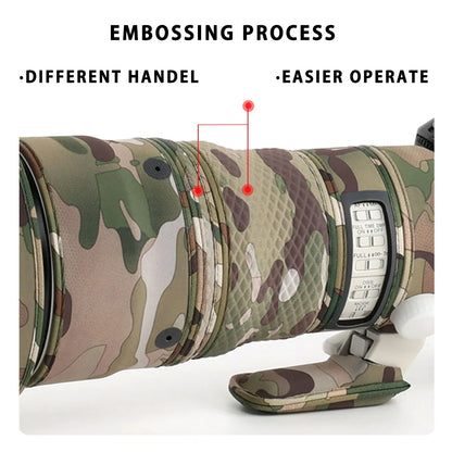 CHASING BIRDS Ver V Lens Coat for Sony FE 600mm F6.3 GM OSS – Waterproof Camo Cover