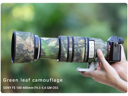 CHASING BIRDS lens camouflage coat for SONY FE 100-400mm GM waterproof and rainproof lens protective cover SEL 100400 lens cover Green leaf China Mainland