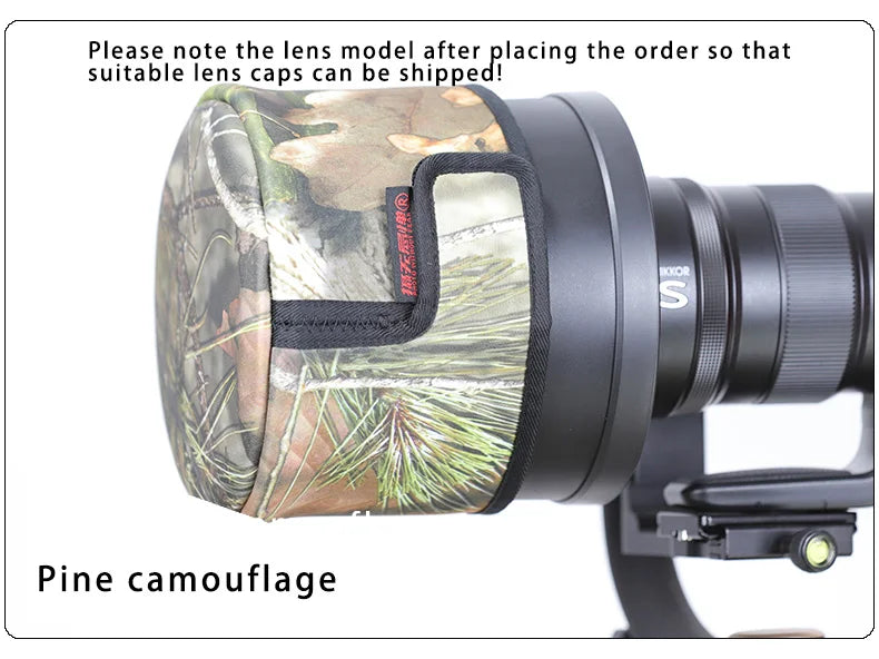 CHASING BIRDS lens cap lens camouflage waterproof shot cap for CANON NIKON lens hood rainproof camo lens cap Pine China Mainland