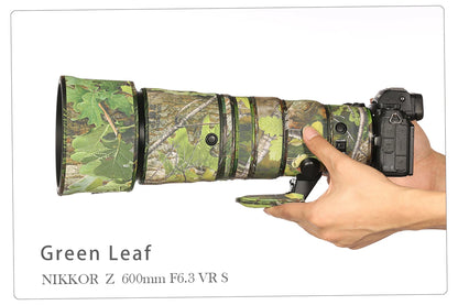 CHASING BIRDS camouflage lens coat for NIKON Z 600mm F6.3 VR S waterproof and rainproof lens protective cover Z 600 lens cover Green leaf China Mainland