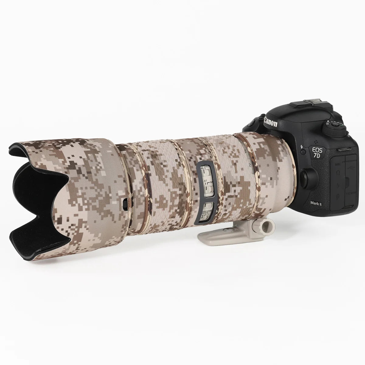 CHASING BIRDS camouflage lens coat for CANON EF 70 200 mm F2.8 L IS II or III USM waterproof and rainproof lens protective cover Brown Grid China Mainland
