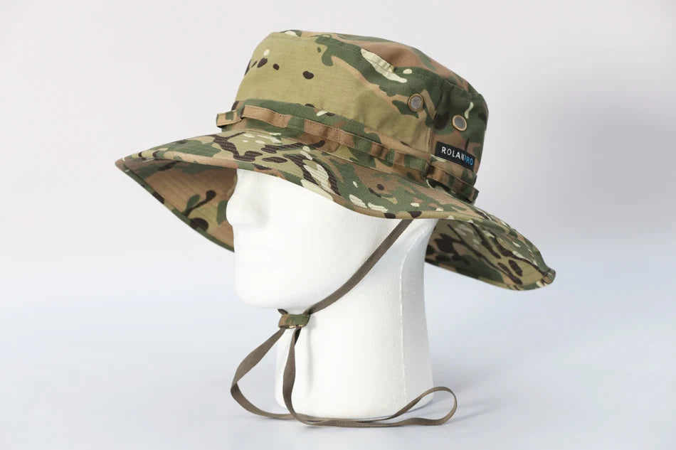 ROLANPRO Unisex MC MultiCam Camouflage Mountaineering Caps for Women Summer Man's Round Boonie Hats Military Camping Outdoor Hat China Mainland