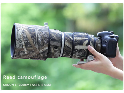 CHASING BIRDS camouflage lens coat for CANON EF 300mm F2.8 L IS USM waterproof and rainproof elasticity lens protective cover Reed China Mainland