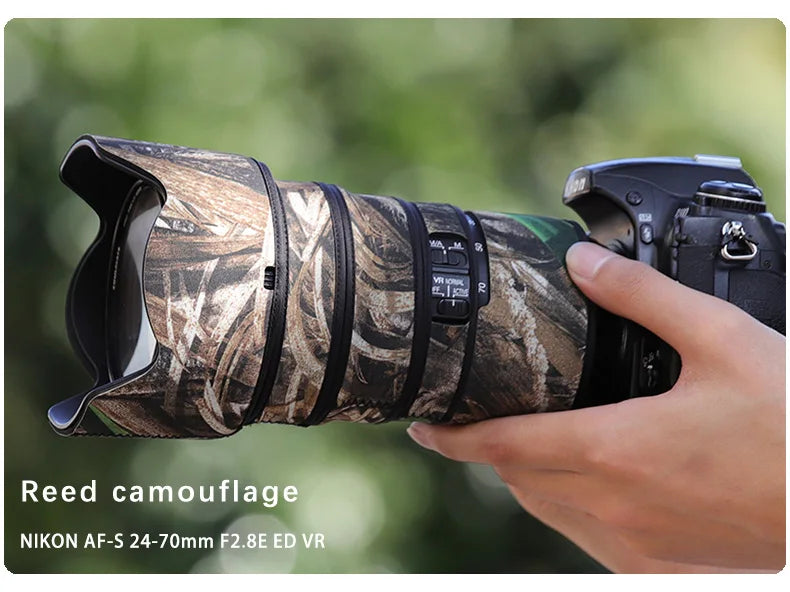 Chasing birds lens coat for NIKON AF-S 24-70mm F2.8 E ED VR waterproof and rainproof camo lens coat protective cover nikon 2470 Reed China Mainland