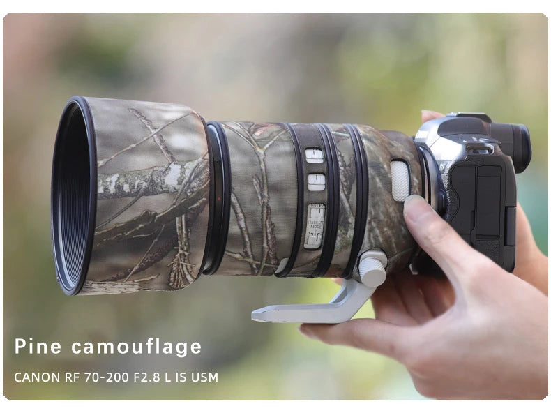 CHASING BIRDS camouflage lens coat for CANON RF 70 200 mm F2.8 L IS USM waterproof and rainproof lens coat protective cover Pine China Mainland