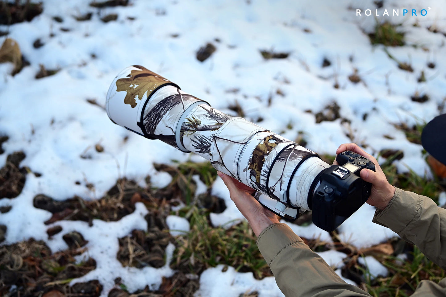 ROLANPRO Lens Coat for Canon RF 200-800mm F6.3-9 IS USM Raincover Camouflage Lens Protection Case RF 200 800 Guns Cloth Sleeve