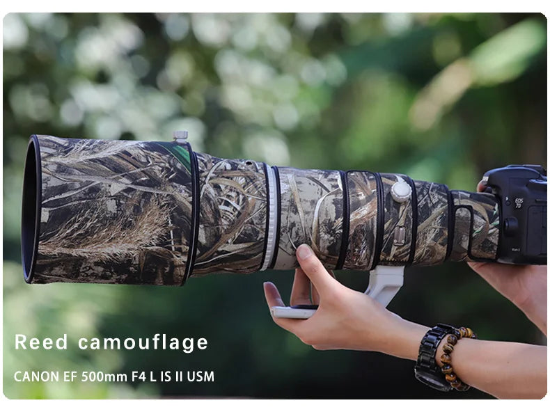 CHASING BIRDS camouflage lens coat for CANON EF 500mm L IS II USM waterproof and rainproof elasticity lens protective cover Reed China Mainland