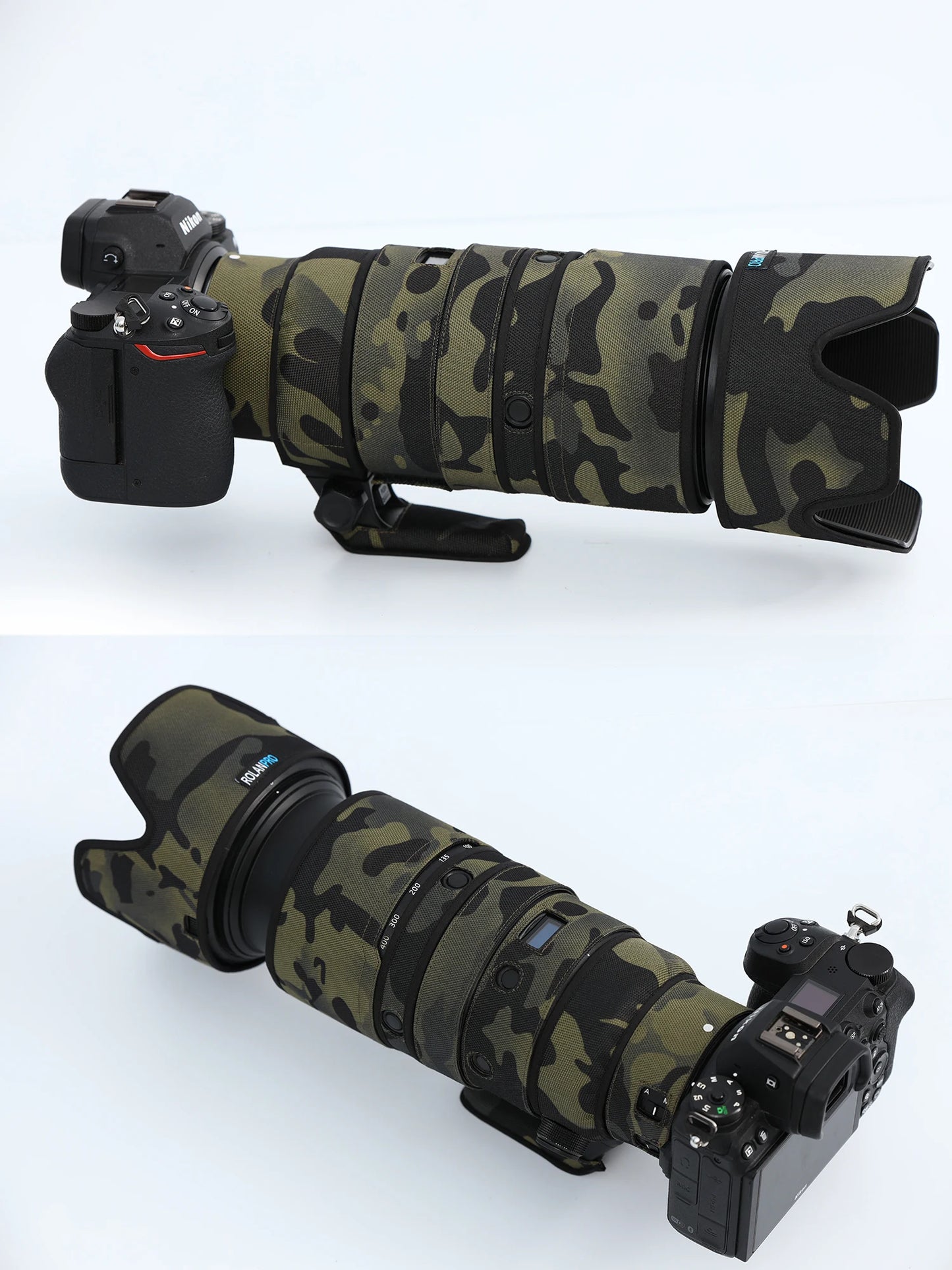 RolanPro Lens Coat for Nikon Z 100-400mm F4.5-5.6 VR S – Waterproof Camo Rain Cover