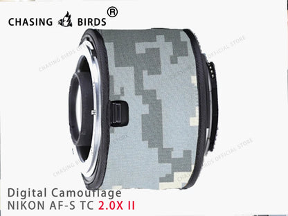 Chasing birds camouflage lens coat for NIKON AF-S teleconverter 1.4X 2.0X 1.7X waterproof and rainproof lens protective cover Digital 2.0X II China Mainland