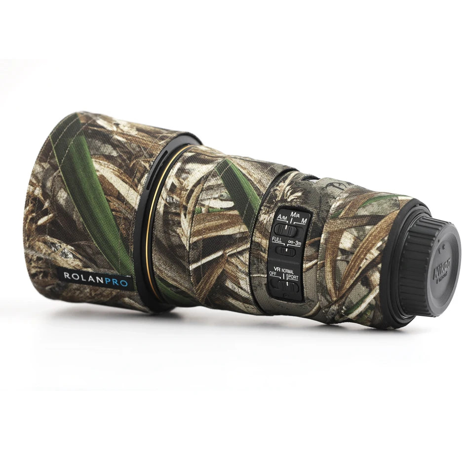 ROLANPRO Lens Cover for Nikon AF-S 300mm F4E PF ED VR Lens Protective Sleeve Camouflage Guns Case Nikon 300mm f4 Lens Coat Grass Waterproof China Mainland