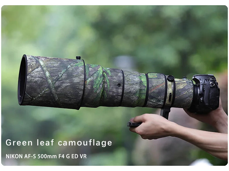 CHASING BIRDS camouflage lens coat for NIKON AF-S 500 F4 G waterproof and rainproof lens protective cover nikon 500mm lens cover Green leaf China Mainland