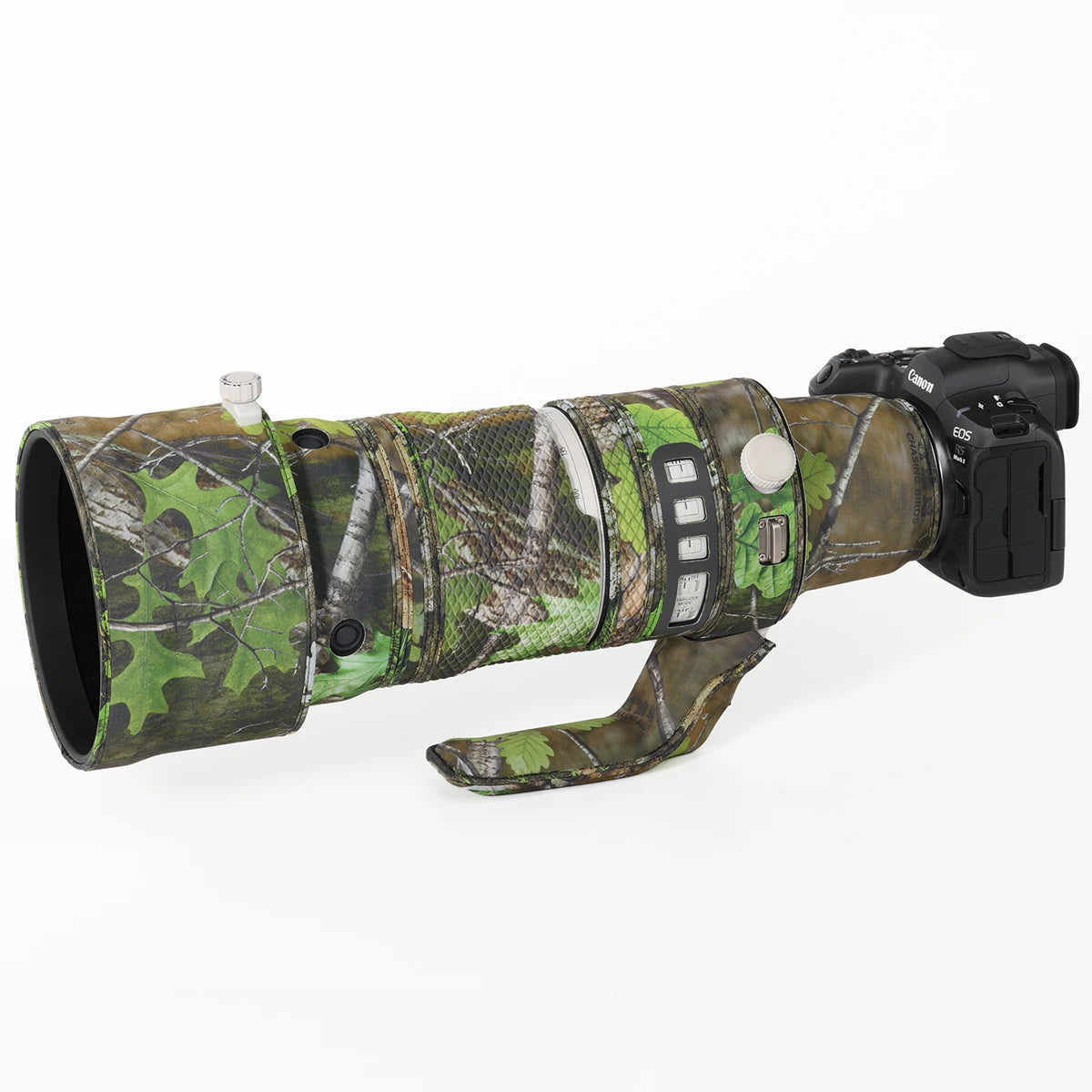 CHASING BIRDS camouflage lens coat for CANON RF 100-300 mm F2.8 L IS USM elastic waterproof and rainproof lens protective cover Green leaf China Mainland