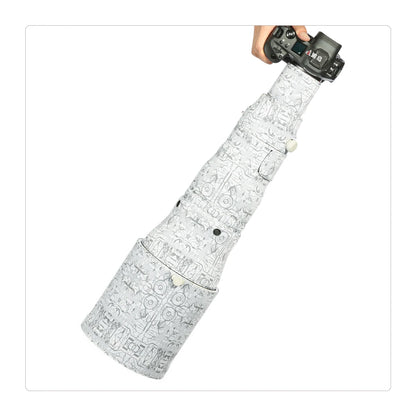 CHASING BIRDS camouflage lens coat for CANON EF 500mm L IS USM waterproof and rainproof elasticity lens protective cover Electric White China Mainland