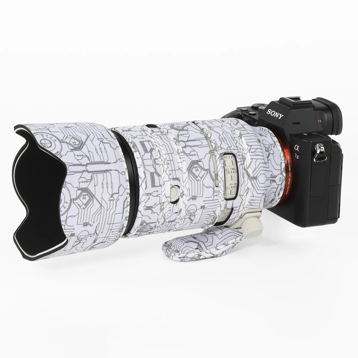 CHASING BIRDS Version IV Lens Camouflage Coat for SONY FE 70-200mm F2.8 GM OSS waterproof and rainproof lens protective cover Electric White China Mainland