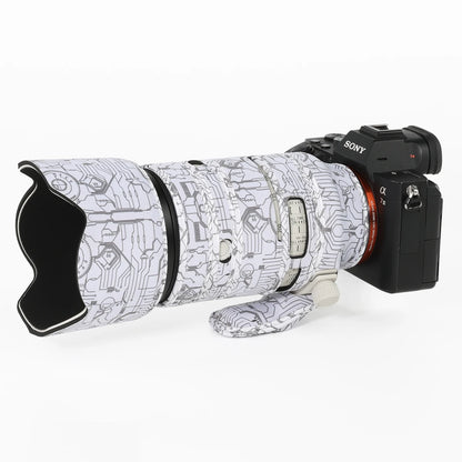 CHASING BIRDS Version IV Lens Camouflage Coat for SONY FE 70-200mm F2.8 GM OSS waterproof and rainproof lens protective cover Electric White China Mainland