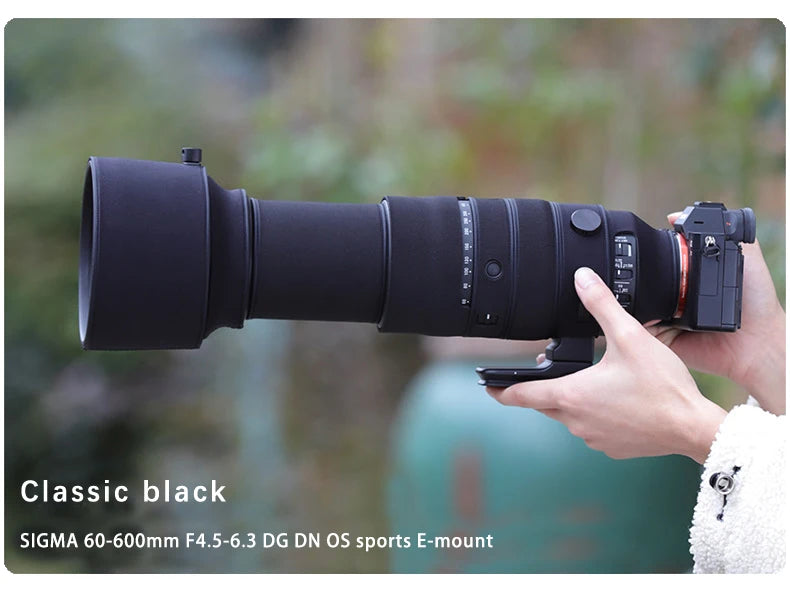 CHASING BIRDS camouflage lens coat for SIGMA 60-600mm F4.5-6.3 DG DN OS Sports E-mount waterproof lens protective cover Black E mount China Mainland