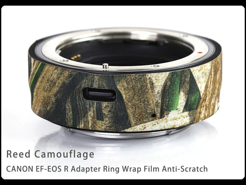 CHASING BIRDS Camouflage Waterproof Protective Coat for Canon EF-EOS R Adapter Ring Wrap Film Anti-Scratch Reed China Mainland