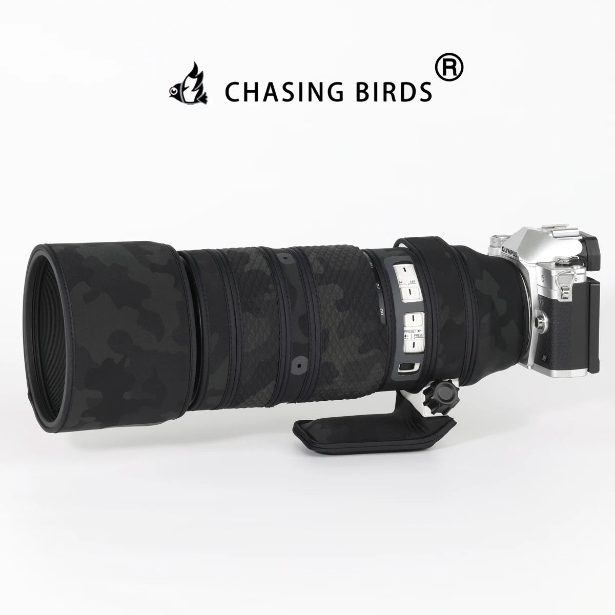 CHASING BIRDS Lens Camouflage Coat For OLYMPUS M.ZUIKO DIGITAL ED 50-200mm F2.8 IS PRO Waterproof and Rainproof Protective Cover