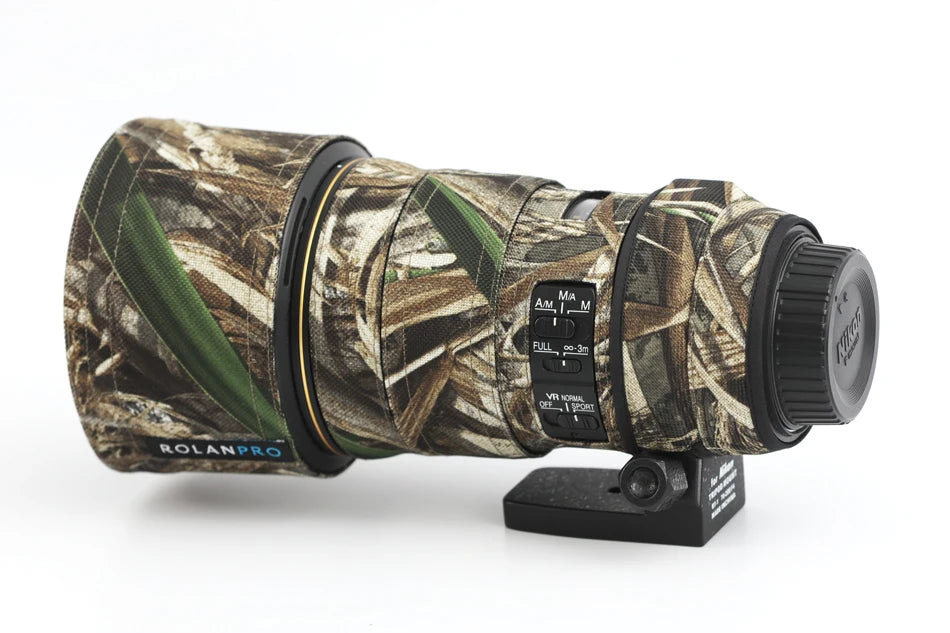 ROLANPRO Lens Cover for Nikon AF-S 300mm F4E PF ED VR Lens Protective Sleeve Camouflage Guns Case Nikon 300mm f4 Lens Coat Lens Collar Grass China Mainland