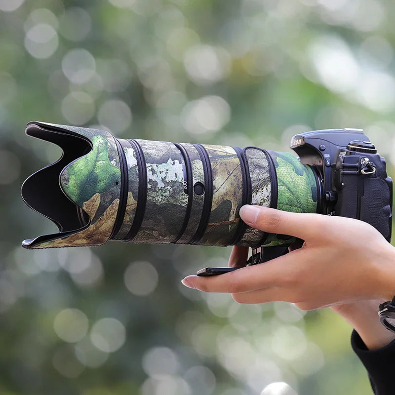 CHASING BIRDS camouflage lens coat for NIKON AF-S 70-200mm F2.8 E FL ED VR waterproof and rainproof lens 70200 protective cover Green Leaf