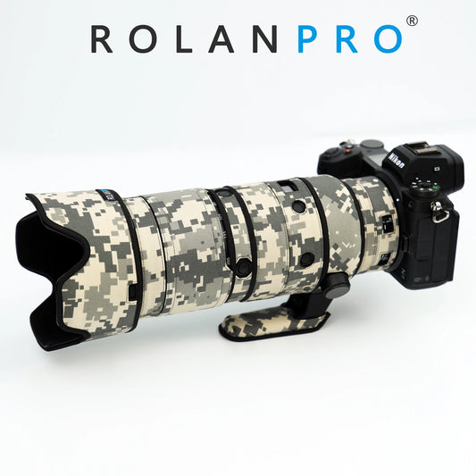 RolanPro Lens Coat for Nikon Z 70-200mm F2.8 VR S – Waterproof Camo Rain Cover