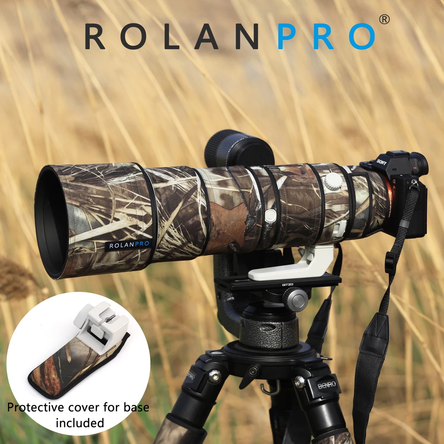 ROLANPRO Lens Coat for Sony FE 200-600mm F5.6-6.3 G OSS Lens Cover sony 200600 Camera Lens Protective Sleeve Case Raincover Camo