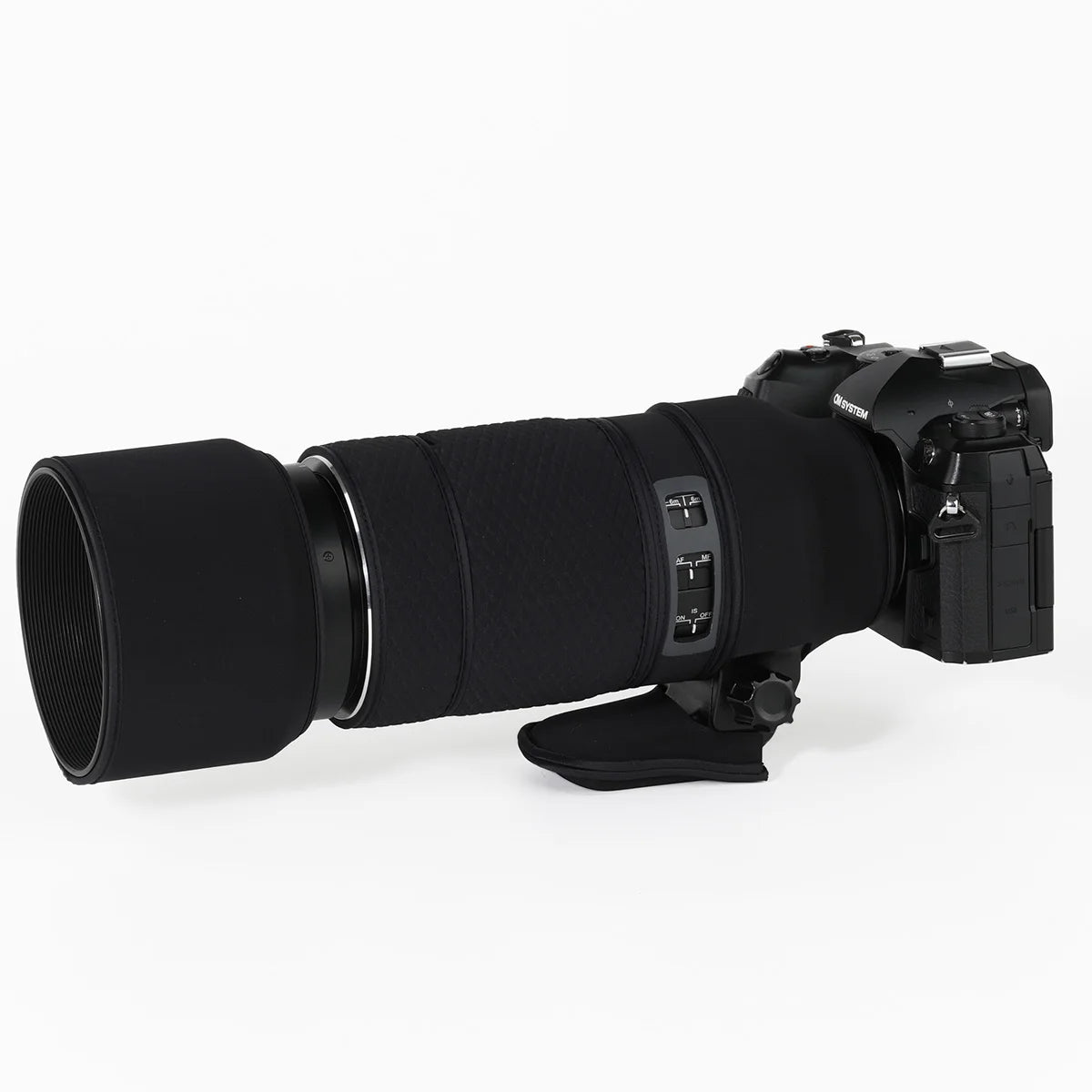 CHASING BIRDS camouflage lens coat for Olympus 100-400mm F5-6.3 IS ED MSC elastic waterproof and rainproof OM 100400 lens cover Classic Black