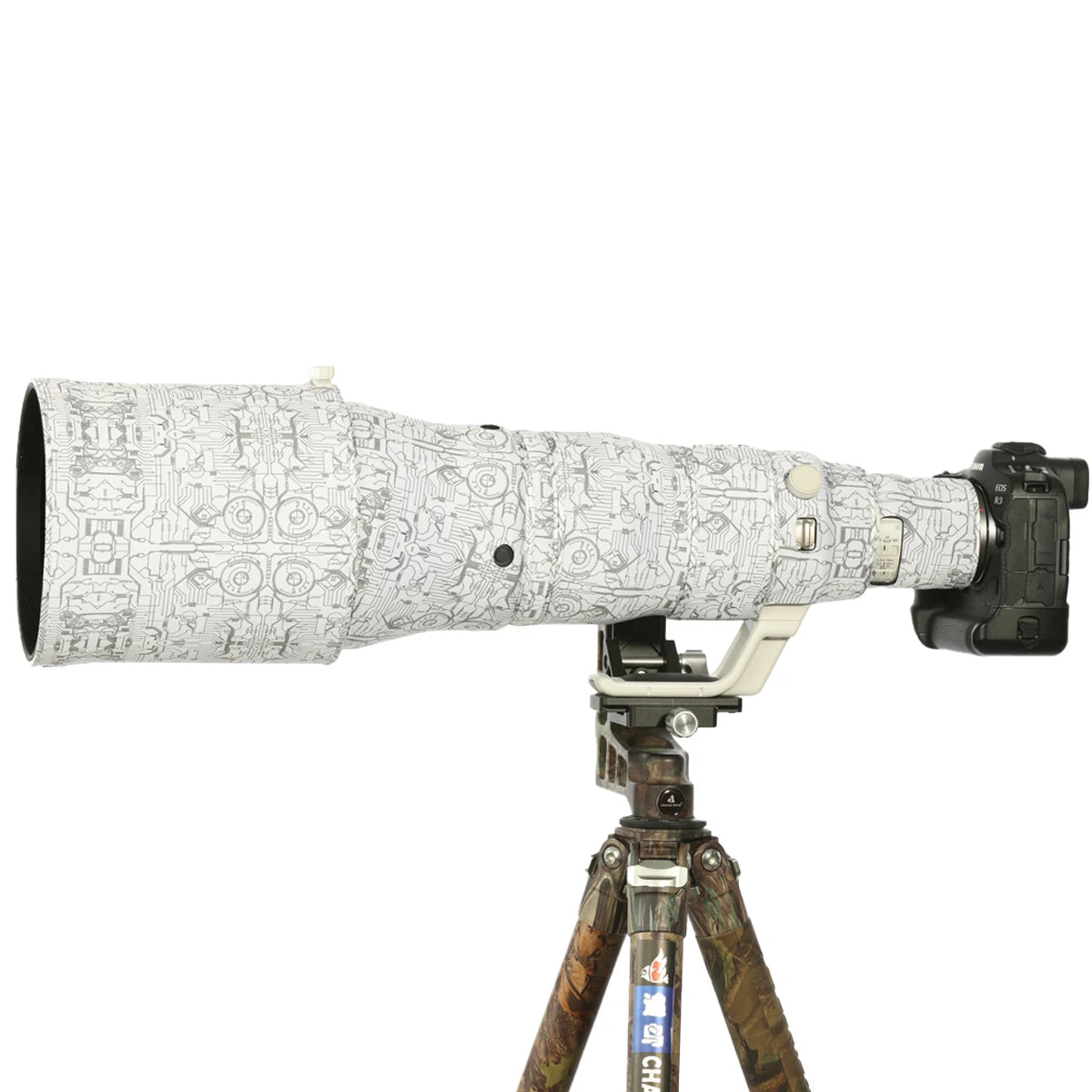 CHASING BIRDS camouflage lens coat for CANON RF 600mm F4 L IS USM waterproof and rainproof lens protective cover canon rf 600mm Electric White China Mainland