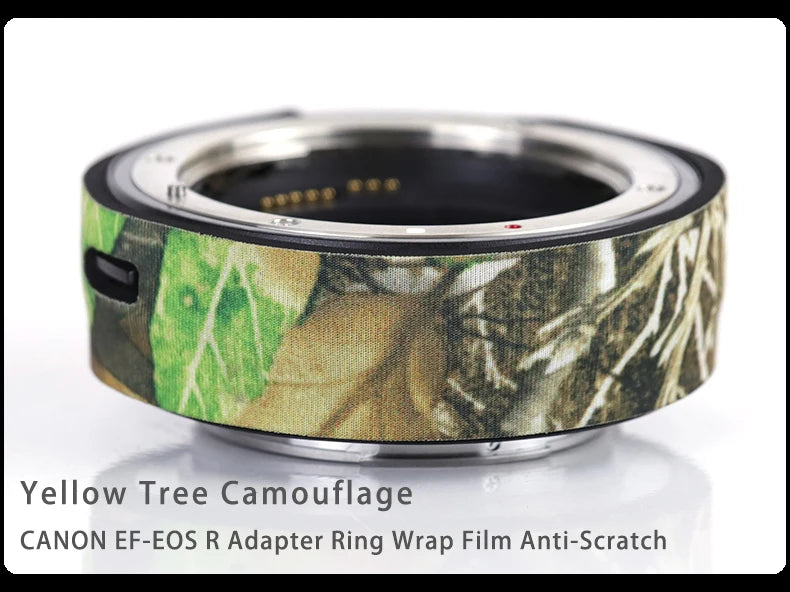 CHASING BIRDS Camouflage Waterproof Protective Coat for Canon EF-EOS R Adapter Ring Wrap Film Anti-Scratch Yellow Tree China Mainland