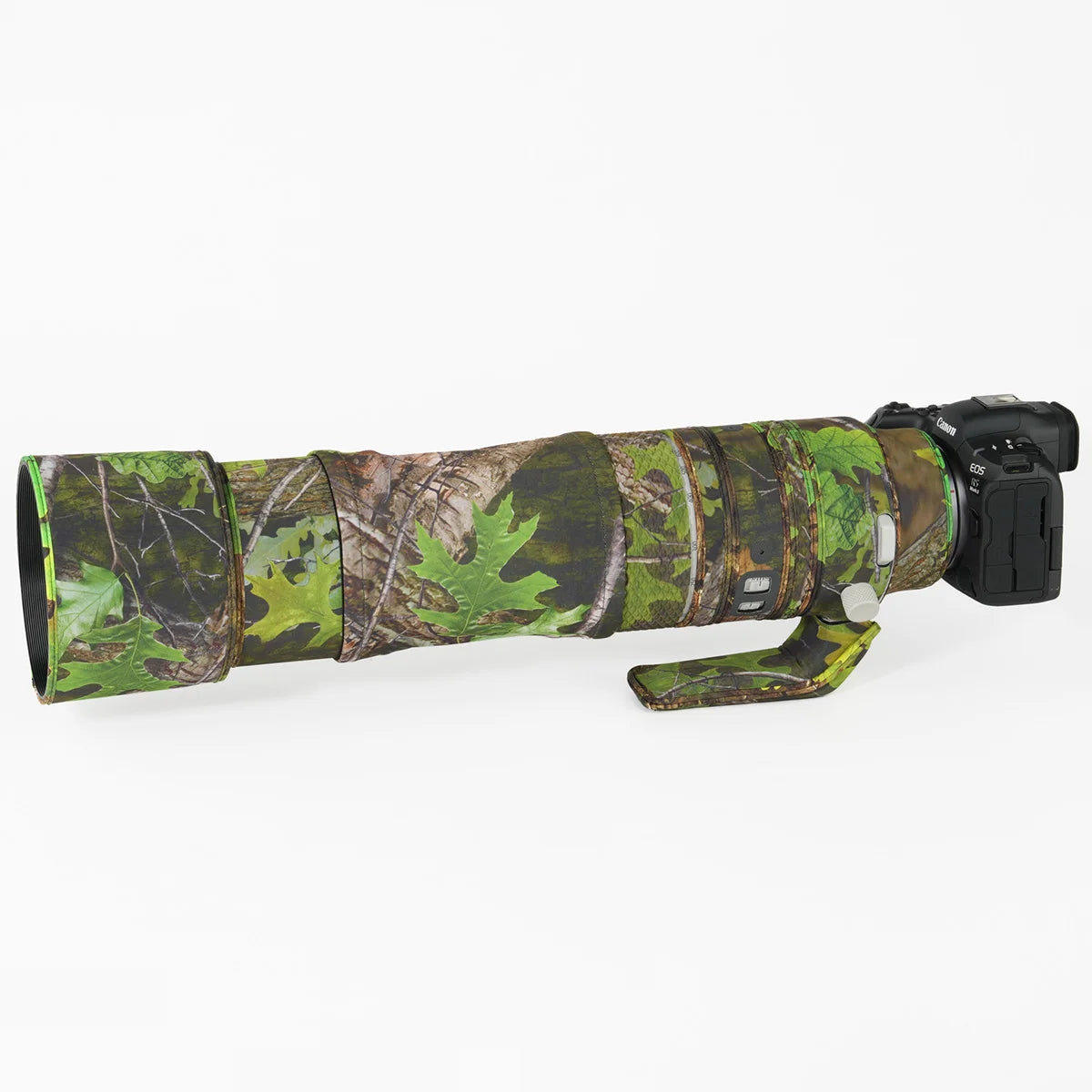 CHASING BIRDS camouflage lens coat for CANON RF 200 800 mm F 6.3-9 IS USM elastic waterproof and rainproof lens protective cover Green leaf China Mainland