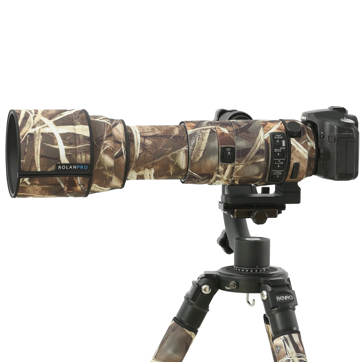 ROLANPRO Waterproof Lens Camo Coat for Sigma 150-600mm F5-6.3 DG OS HSM Sports w Canon or Nikon E-mount Protective Sleeve Case No.9d waterproof