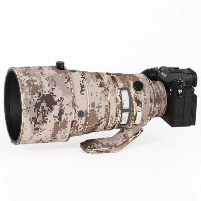 CHASING BIRDS Camouflage Waterproof Lens Coat for SIGMA 200mm F2 DG OS Sports Rainproof Lens Protective Cover Version IV Brown Grid