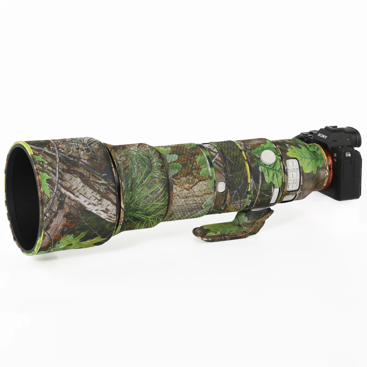 CHASING BIRDS Camouflage Waterproof Lens Coat for Sony FE 200-600mm F5.6-6.3 G OSS Rainproof Lens Protective Cover SEL 200600 Green Leaf