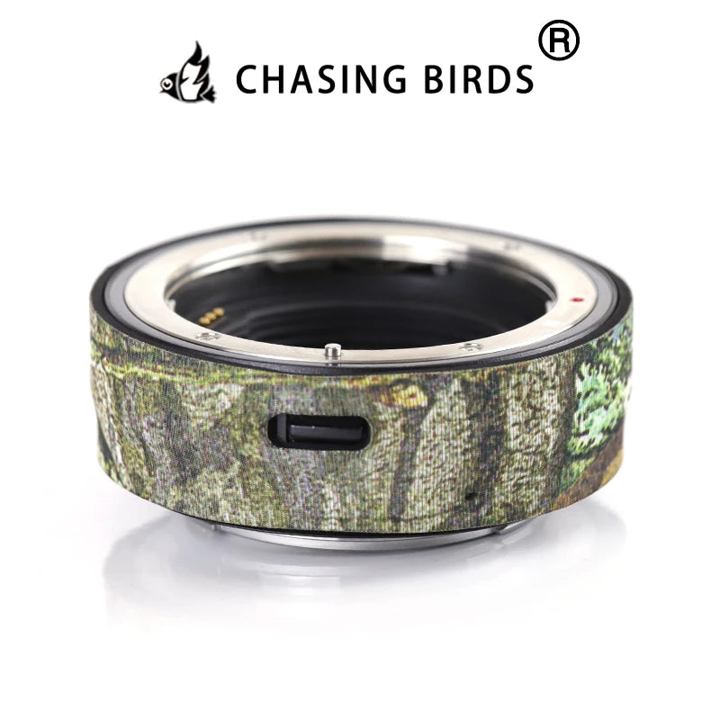 CHASING BIRDS Camouflage Waterproof Protective Coat for Canon EF-EOS R Adapter Ring Wrap Film Anti-Scratch
