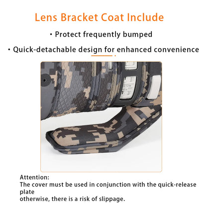 CHASING BIRDS Camouflage Waterproof Lens Coat for SIGMA 200mm F2 DG OS Sports Rainproof Lens Protective Cover Version IV