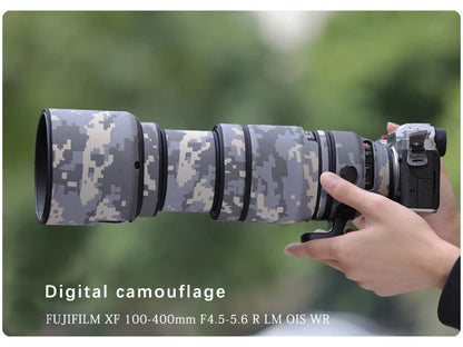 CHASING BIRDS camouflage lens coat for Fujifilm XF 100 400 F4.5-5.6 R LM OIS WR waterproof and rainproof lens protective cover Digital China Mainland
