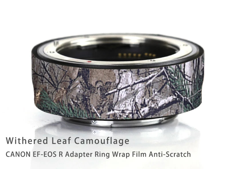 CHASING BIRDS Camouflage Waterproof Protective Coat for Canon EF-EOS R Adapter Ring Wrap Film Anti-Scratch Withered Leaf China Mainland