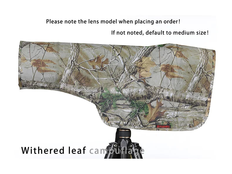 CHASING BIRDS rain coat for CANON RF 200-800 mm F6.3-9 IS USM camouflage and waterproof rain cover Sunscreen and UV protect M Withered Leaf China Mainland