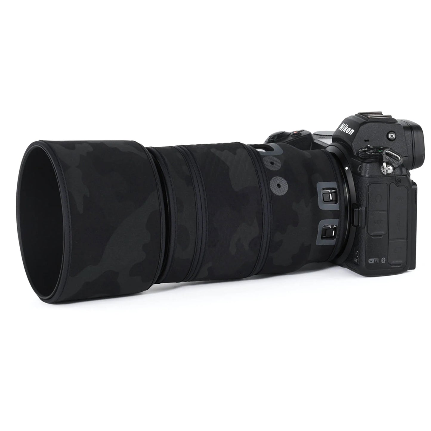 CHASING BIRDS Version IV Lens Camouflage Coat For NIKON Z 105mm F2.8 VR S waterproof and rainproof lens protective cover Shadow Black China Mainland