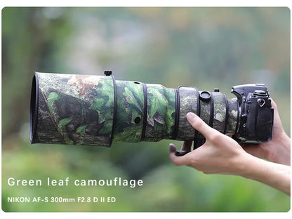Chasing birds lens coat for NIKON AF-S 300 F2.8 D II FD waterproof and rainproof camo lens coat protective cover nikon 300mm len Green leaf China Mainland