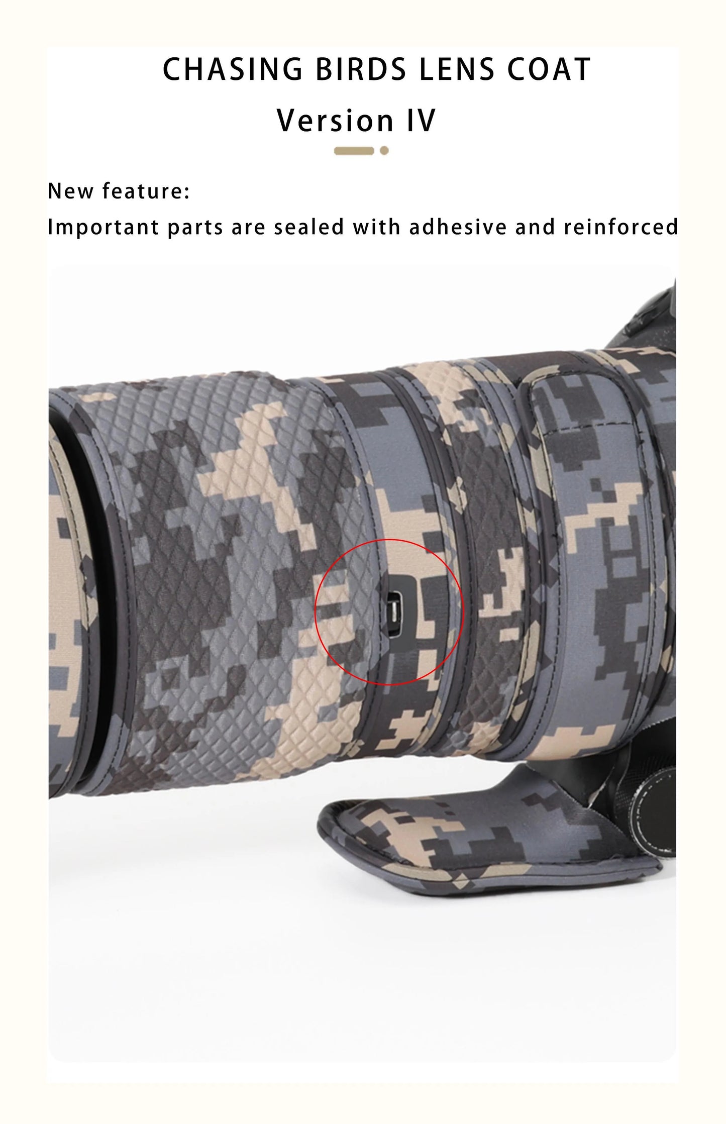 CHASING BIRDS camouflage lens coat for SIGMA 150 600mm F5-6.3 DG OS HSM Contemporary waterproof and rainproof protective cover