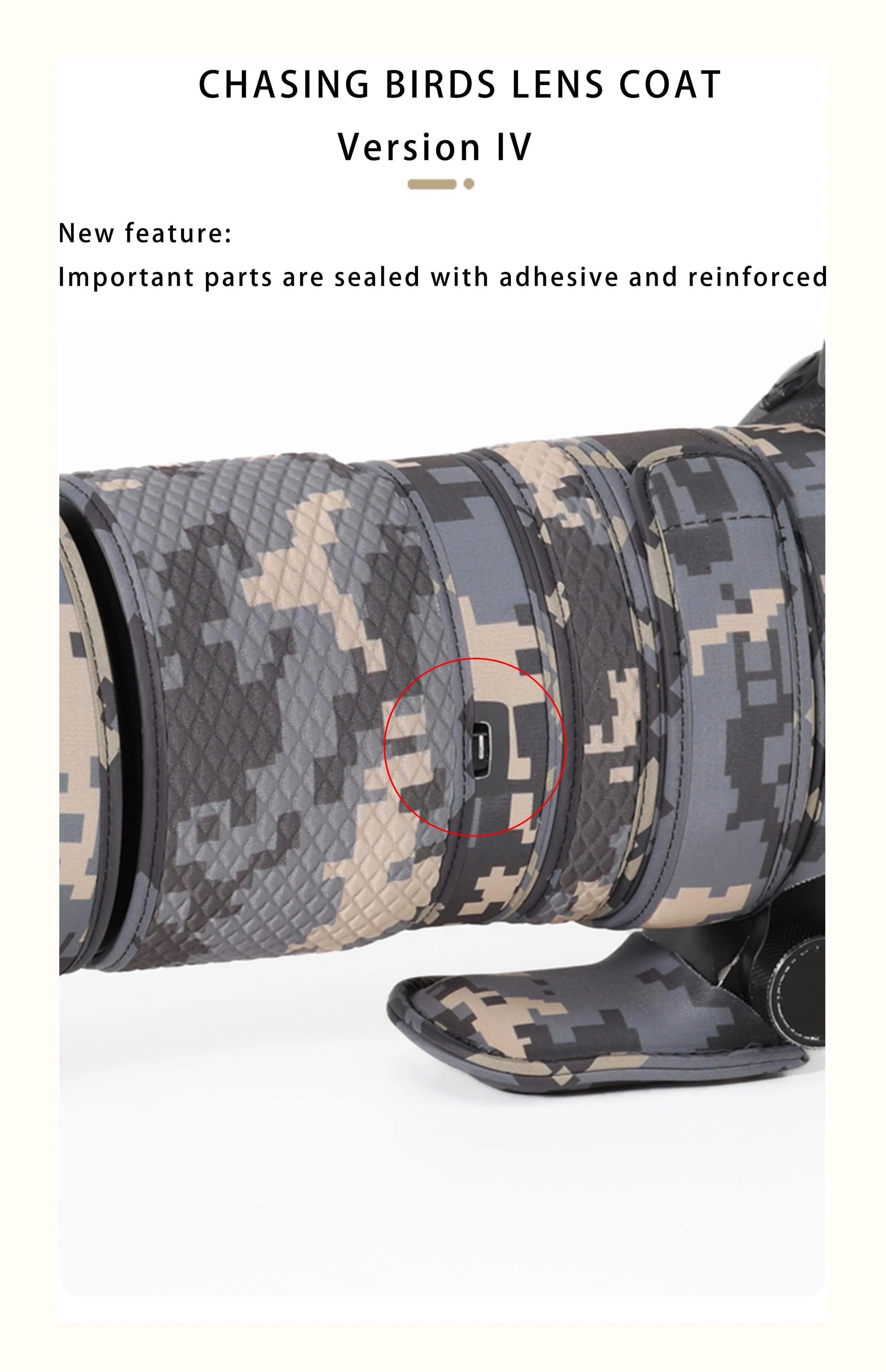 CHASING BIRDS camouflage lens coat for SIGMA 150 600mm F5-6.3 DG OS HSM Contemporary waterproof and rainproof protective cover