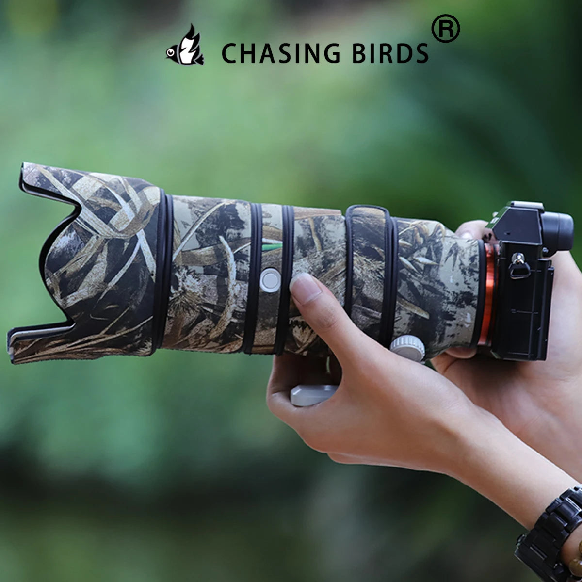 CHASING BIRDS Version IV Lens Camouflage Coat for SONY FE 70-200mm F2.8 GM OSS waterproof and rainproof lens protective cover